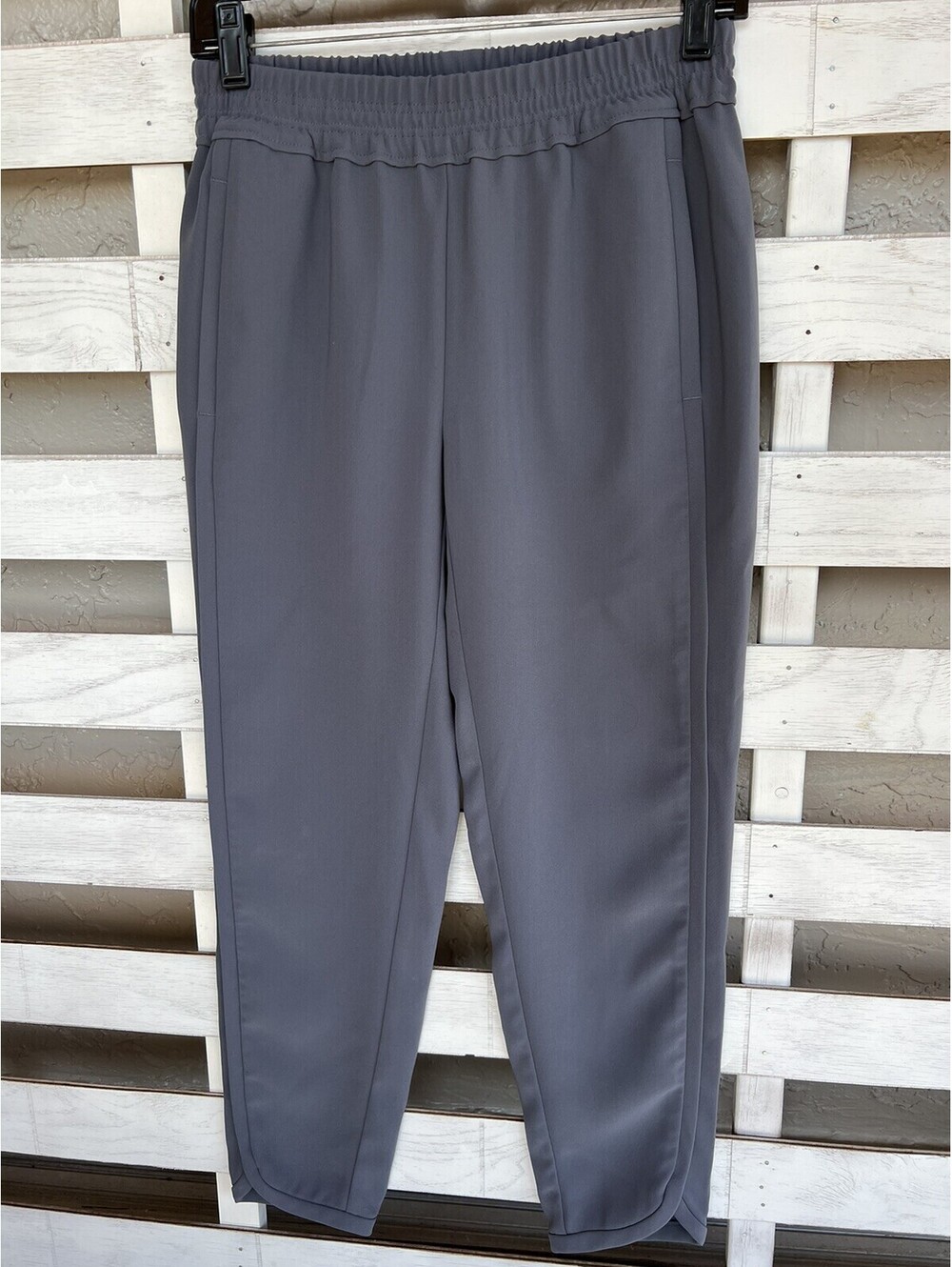 J. Crew Pants Womens 0 Reese Gray Pull on Crepe Elastic Waist W Pockets